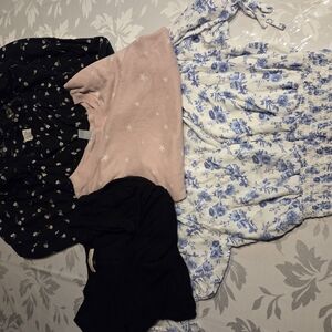 Floral and Star Patterned Tops Collection